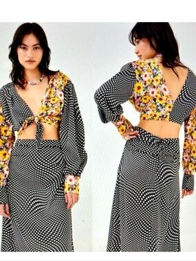 NWT For Love & Lemons Anya Crop Top. Small